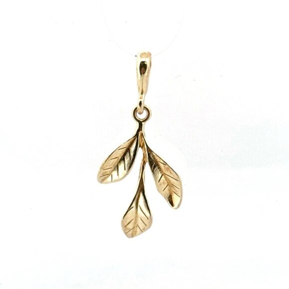Brand New Sterling Silver 925 Leaf and Branch Pendant, Nature-Inspired Design - Picture 1 of 8
